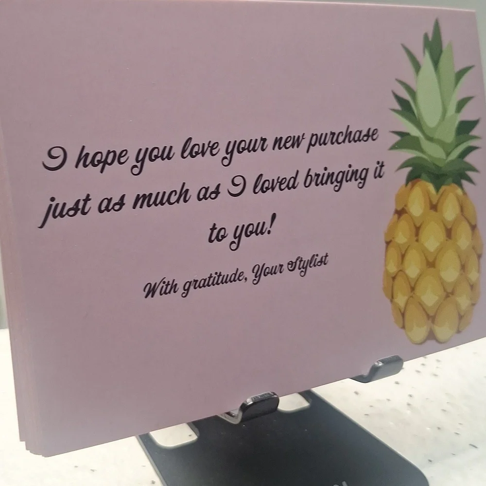 25ct. 4x6 Pineapple Thank You Cards Random 3 Polymailers ✨️PRICE FIRM✨️